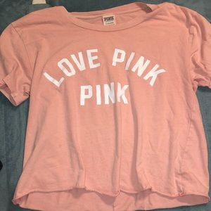 pink victoria’s secret pink shirt